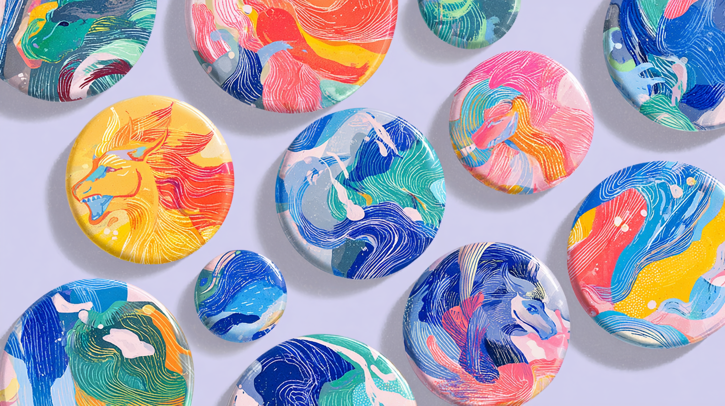 Colorful medal pattern